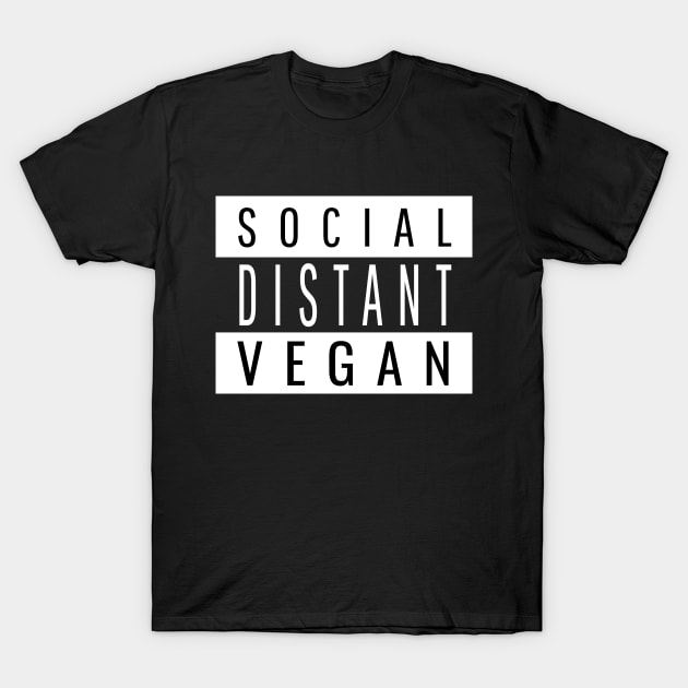 Funny Social Vegan Distancing T-Shirt by Herbivore Nation - Vegan Gifts